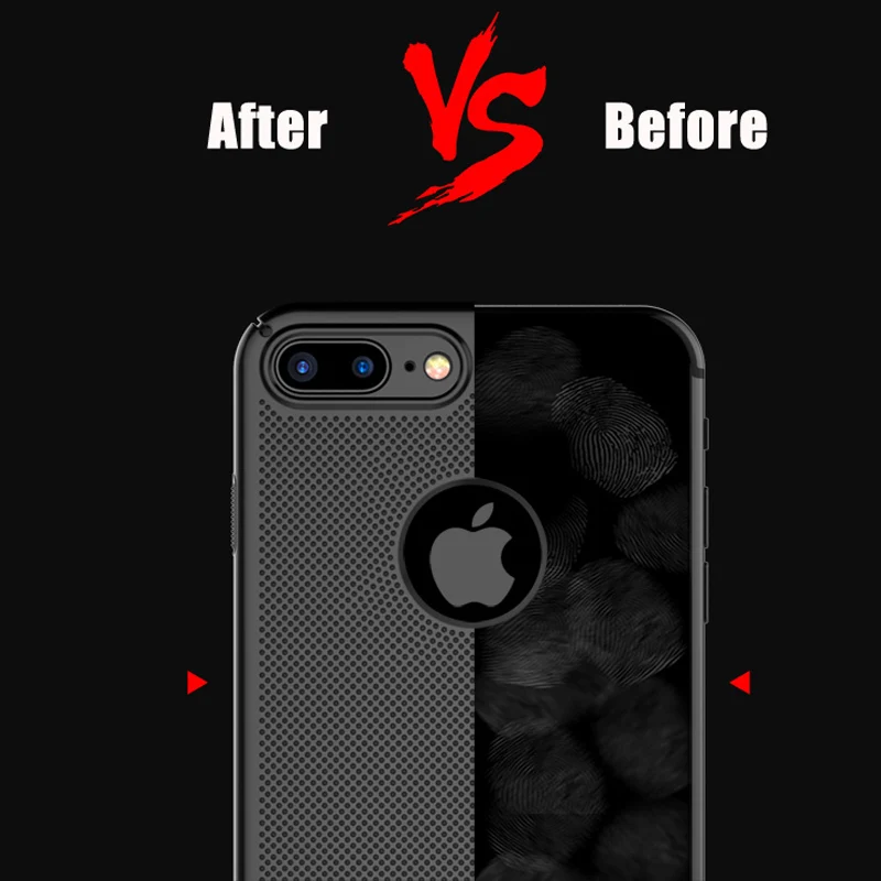 KISSCASE Hollow Heat Dissipation Case For iPhone 5s 6 6s Plus Cool Breathe PC Cover For iPhone X 5 5s SE 6 6s 7 8 Plus Capinhas