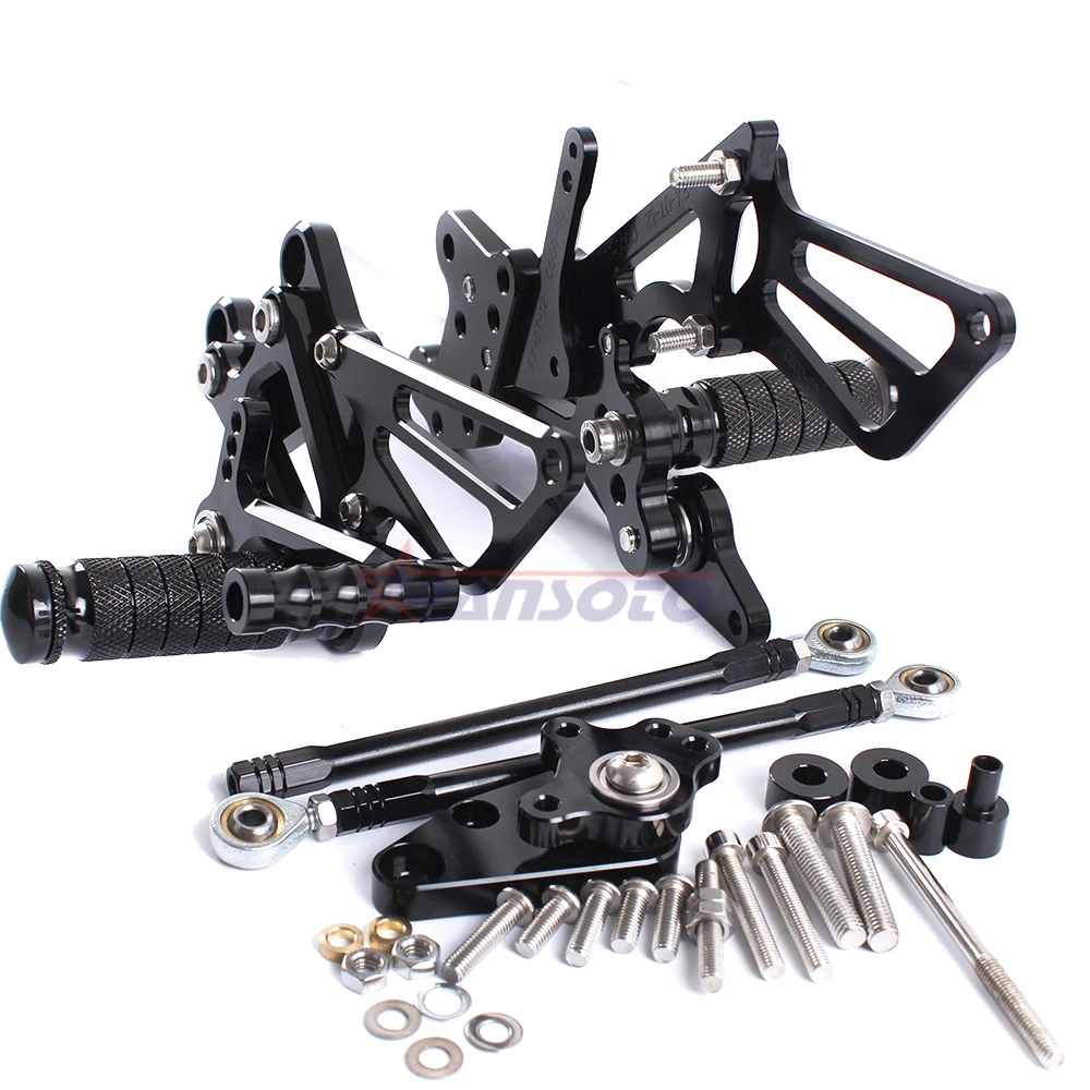 RANSOTO Новый Регулируемая Полный ЧПУ алюминиевый мотоцикл Rearsets сзади Набор для HONDA