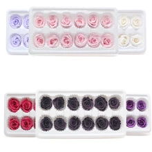 Настоящая Роза Eternelle коробка Природный консервированный цветок роза 3-4 см бесморская Роза подарок на день Святого Валентина Флер этернель