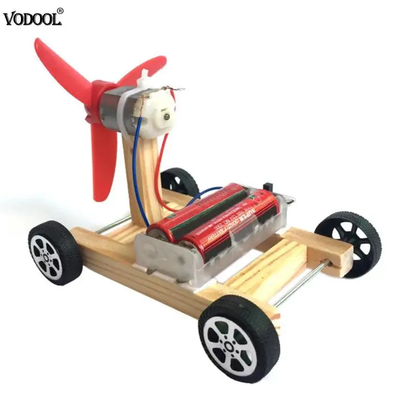 

Wooden DIY Single-wing Wind Car Assembly Model Kit Science Experiment Toys