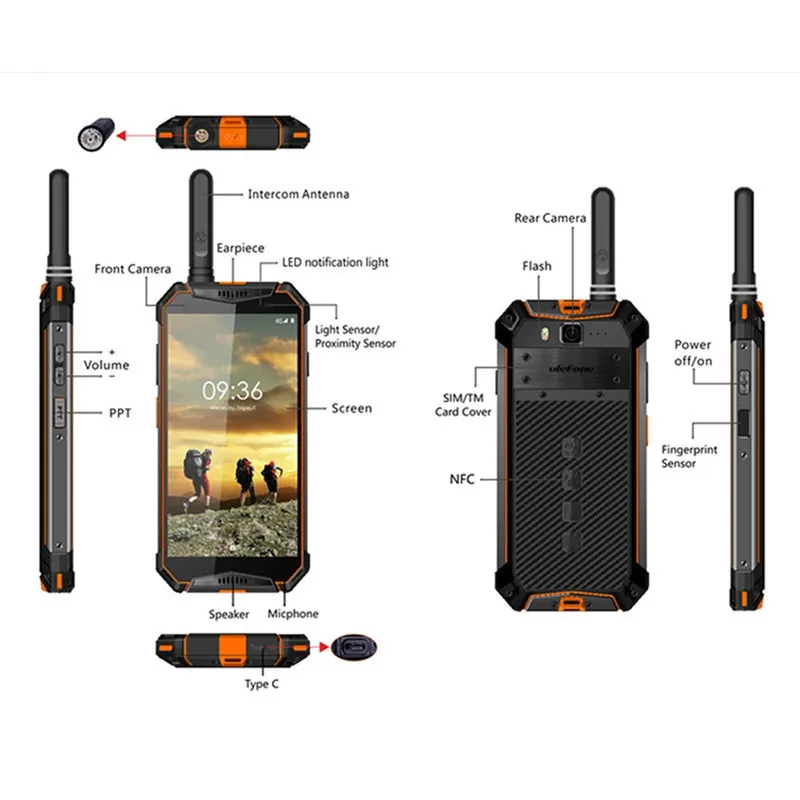 Ulefone Броня 3 T 5 7 &quotFHD + Helio P23 IP68 Водонепроницаемый телефона Android 8 1 Octa Core 4 GB 64 21MP 10300 mAh