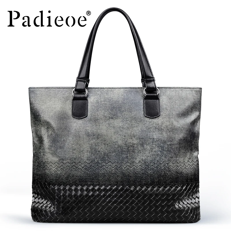 

Padieoe Casual Style Men Fashion Handbags Business Men's Microfiber Nylon Briefcase Top Quality Tote Laptop Bag 15.6 Free Ship