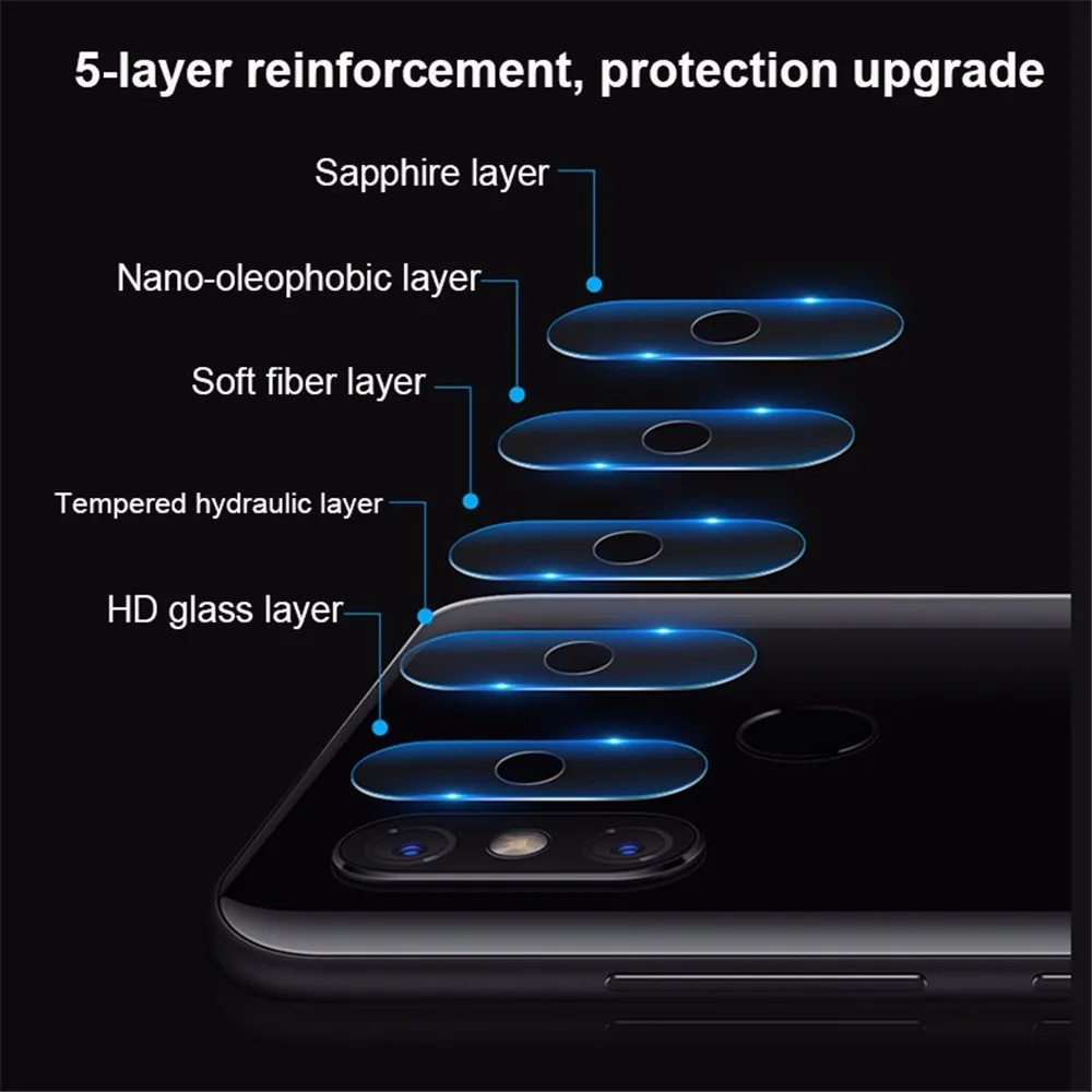 Защитная пленка 25D для объектива камеры Xiaomi Redmi 6 Pro Note 8T 7 8 9 Note7 Poco F1 Play Mi A2 Lite