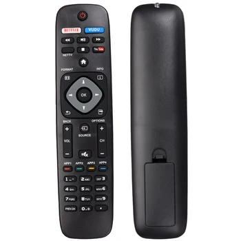 

Newest 1pc Replacement Remote Control Black Fit For Philips NH500UP 4K UHD Smart TV Remote Controller Mayitr
