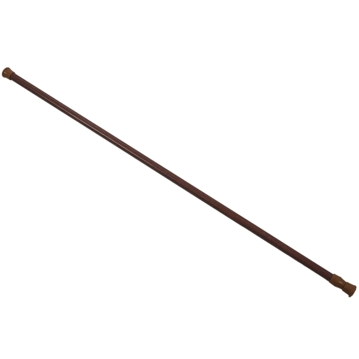

Promotion! Extendable Telescopic Spring Loaded Net Voile Tension Curtain Rail Pole Rods,70~120cm,Wood color