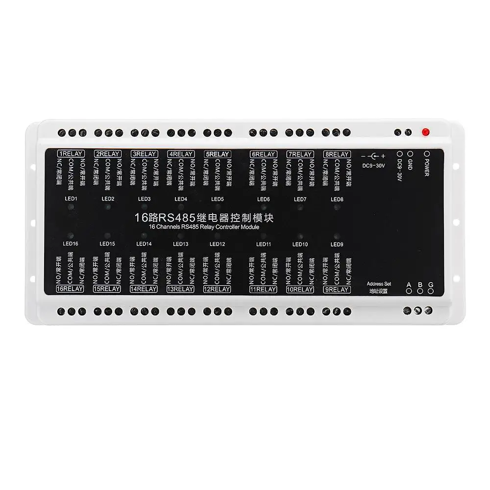 

NEW DC 9-30V 16 Channel RS485 Communication Relay Module Industrial Grade PLC Automation Intelligent Remote Control Switch