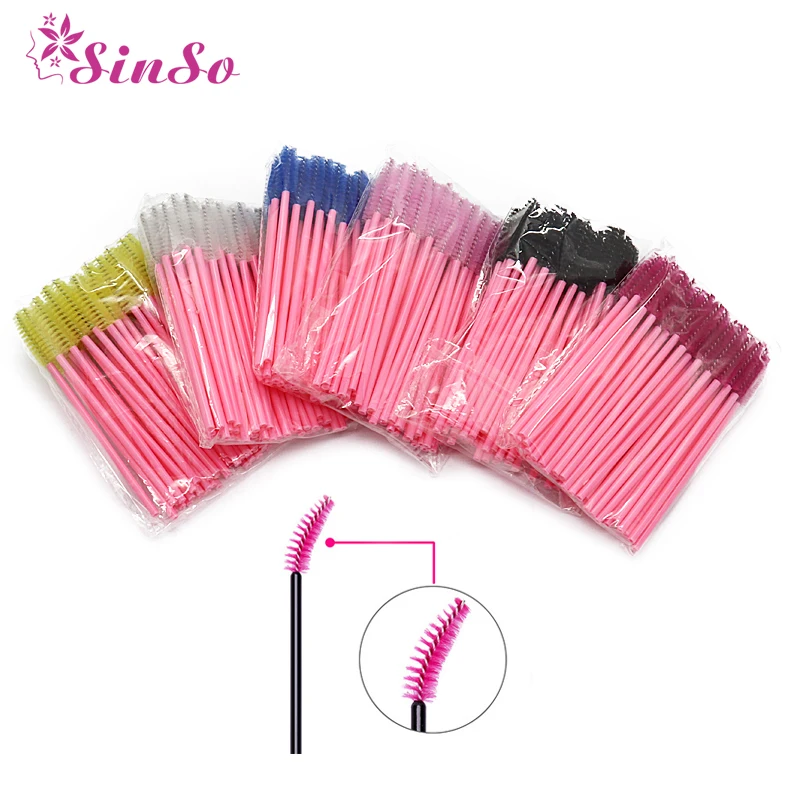 

Sinso Makeup Brushes Tool Eyelashes Brush Eyelash Curler Disposable Micro Eyelash Mascara Wands Applicator Wand Eyelash Brushes