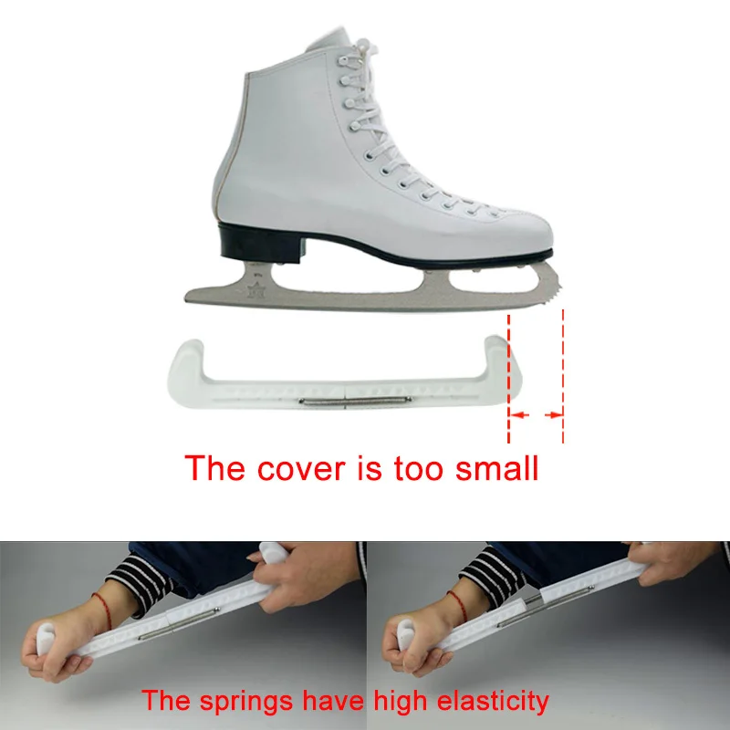 Yellow Ice Hockey Figure Skate Walking Blade Guards Protector Adjustable