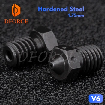 

Dforce trianglelab 1PC Top quality A2 Hardened Steel V6 Nozzles for printing PEI PEEK or Carbon fiber filament for E3D HOTEND