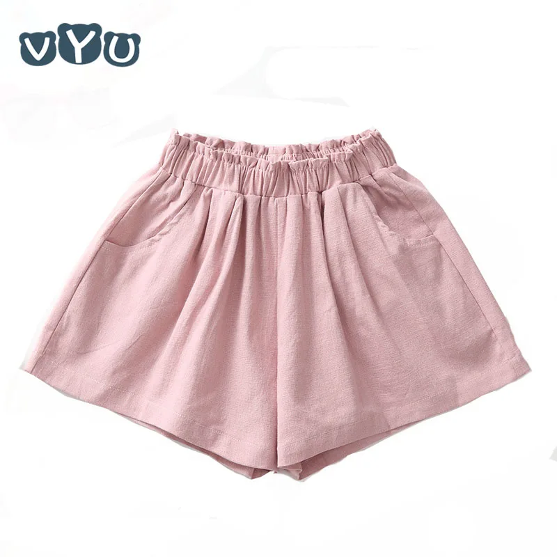 

2019 Summer Kids Girls Candy Color Shorts Cotton Casual Short Trouser Elastic Short Pant Children Clothes 4 6 8 10 12Yrs