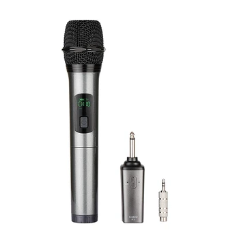 

AAAE Top-Bluetooth Wireless Microphone,Uhf Handheld Dynamic Microphone With Rechargeable Receiver And 3.5Mm Adapter,Selectable