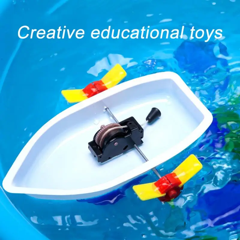 

High Quality DIY Kids Construction Children Kit Toy Education Boat Assemble Science Gift