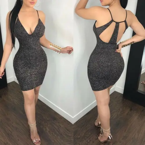 

2019 Fashion Sexy Women Bandage Bodycon Sleeveless Evening Sexy Party Mini Dress Clubwear Hot Backless Vestido