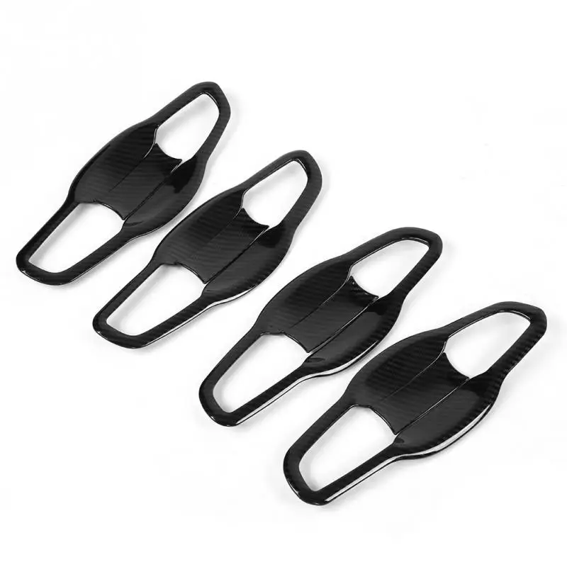 8 pcs Car Door Handle Bowl Frame Trim Stickers Protector for Honda CRV 2017 Styling Carbon Fiber Style Accessories NEW | Автомобили и