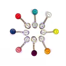 Часы медсестры 1 шт. брошь Fob медицинские детские часы Красочные смайлики кварцевые Карманный кулон часы с подвеской дропшиппинг