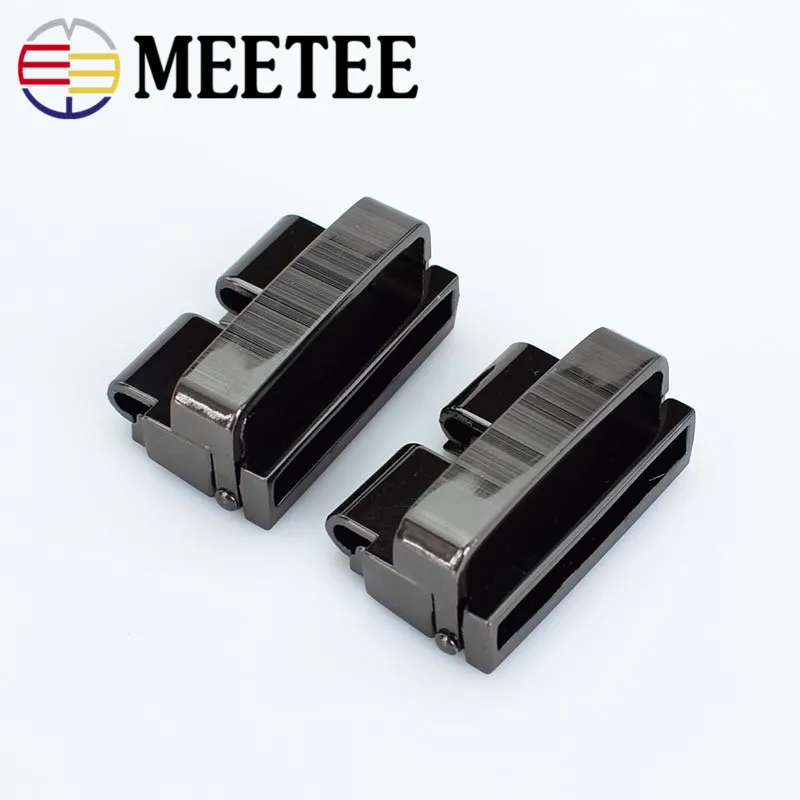 

Meetee 39mm Width Alloy Belt Buckle Head Connection Leather Belt for Men's Belt Buckle DIY Leather Craft Jeans Accessories