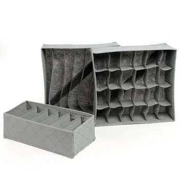 

3Psc Underwear Sock Tie Organizer Storage Drawer Bra Pants Divider Tidy Wardrobe