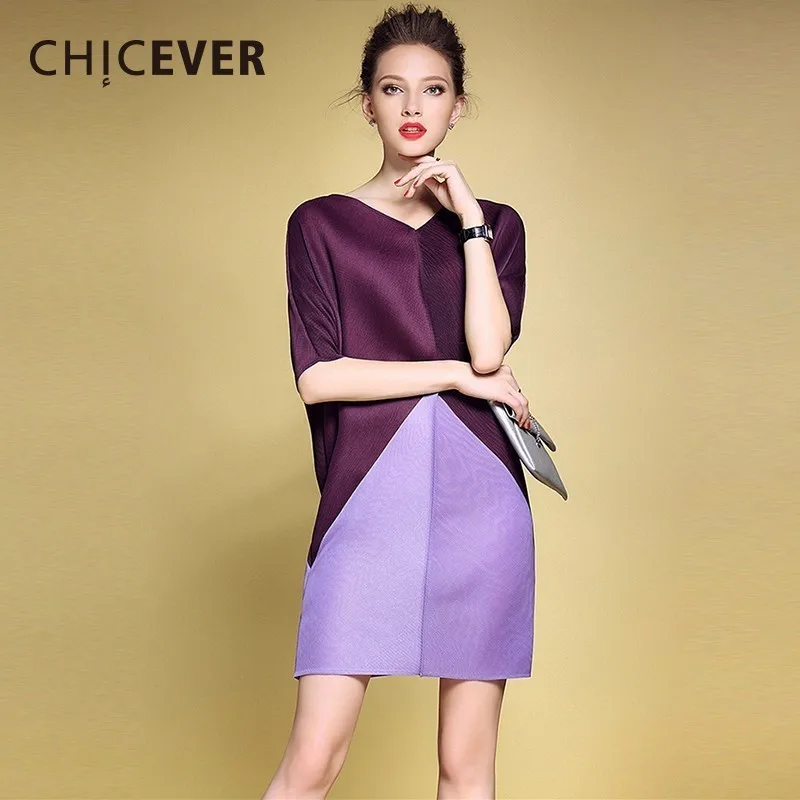 Женское винтажное платье CHICEVER свободное летнее с рукавом летучая мышь и