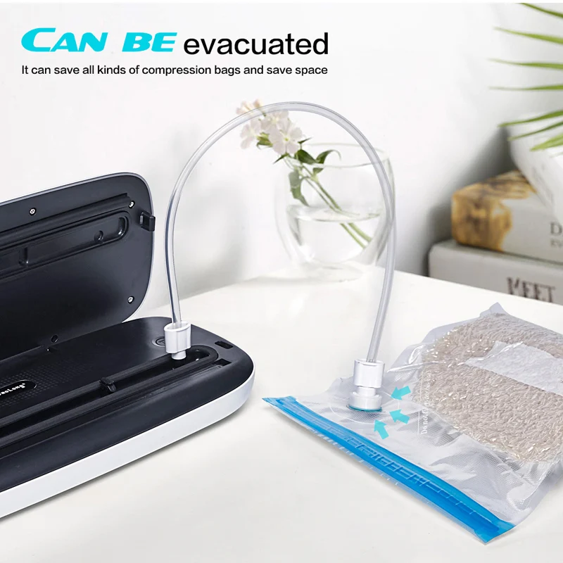 +BUY+ White Dolphin Best Vacuum Food Sealer With Hose And 10PCS Food