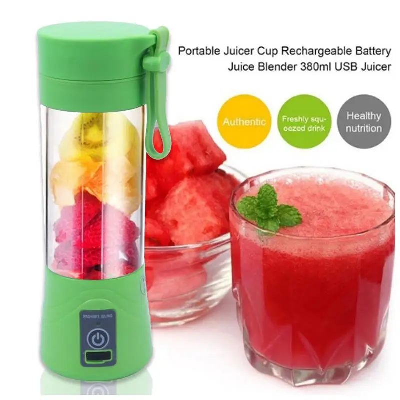 

Portable Juicer Cup Mixer Smoothie Maker USB Rechargeable Blender Mini Juicer Juice Machine 380ML