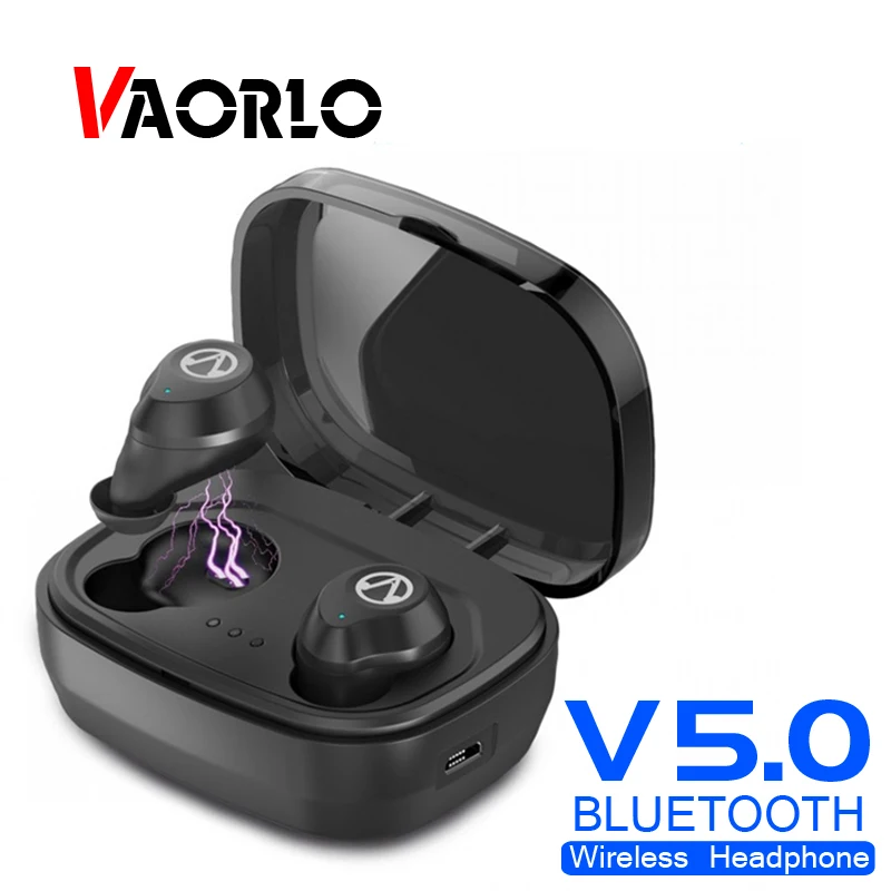VAORLO Bluetooth 5 0 гарнитура настоящие Беспроводные наушники с сенсорным управлением