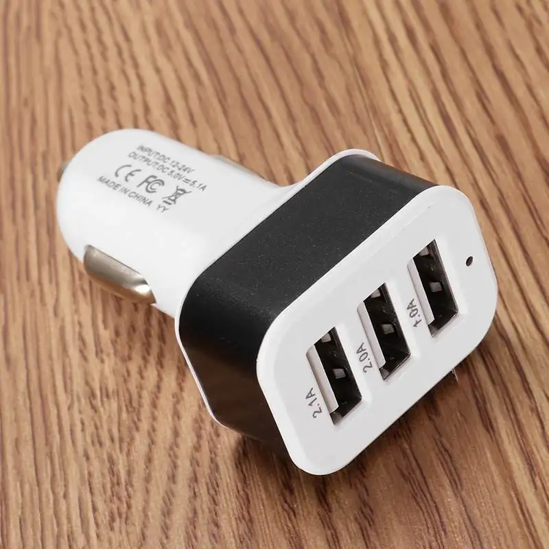 Car USB Charger Quick Charge for Mobile Phone Charger 3 Port USB Fast Car Charger for iPhone for Samsung Tablet Car-Charger Car USB Charger Quick Charge for Mobile Phone Charger 3 Port USB Fast Car Charger for iPhone for Samsung Tablet Car-Charger