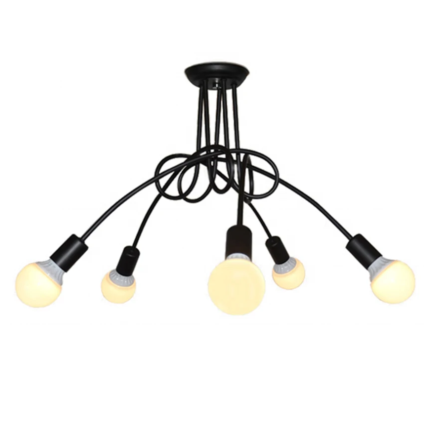 

Simple retro multi-headed lamps and lanterns cross-border explosive living room dining room creative LED decorative chandelier