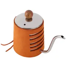 500 мл гусеница из нержавеющей стали залить Кофе чайник висит уха капельного Длинный Носик горшок чай Топ