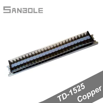 

Copper TD-1525 Combine Connection Dual Row Terminal block DIN rail 25P 15A/600V with screws Strip Barrier