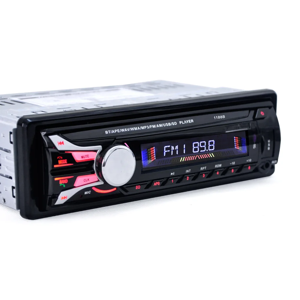 

Car Radio Audio Stereo FM Aux Input Receiver with SD USB MP3 Player In Dash 1 one bluetooth DIN car radio Separate front panel