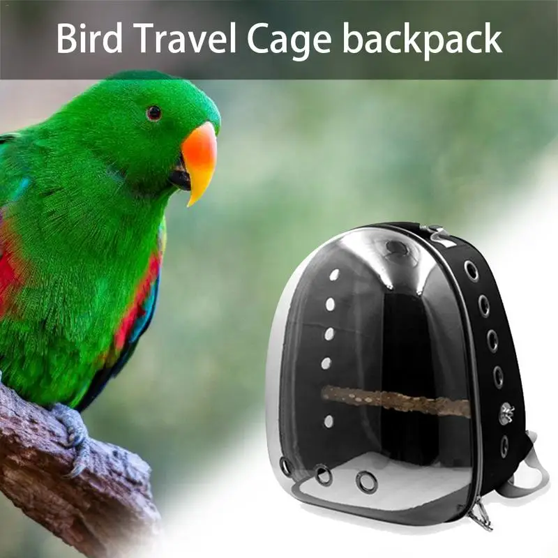 

New Parrot Outing Backpack Breathable Transparent Space Capsule Travel Cage Fashion Pet Backpack Pet Supplies High Quality