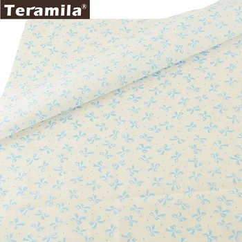 

Teramila White Bottom Patchwork Cloth DIY Dolls Scrapbooking Tela 100% Cotton Plain Fabric Bowtie Style Tissue Home Textile