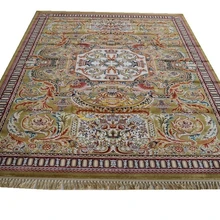 Вискозный французский ковер около 6,6 'X 9,5' машинный изготовленный толстый плюшевый ковер, ковер на заказ 7greengc161savyg28