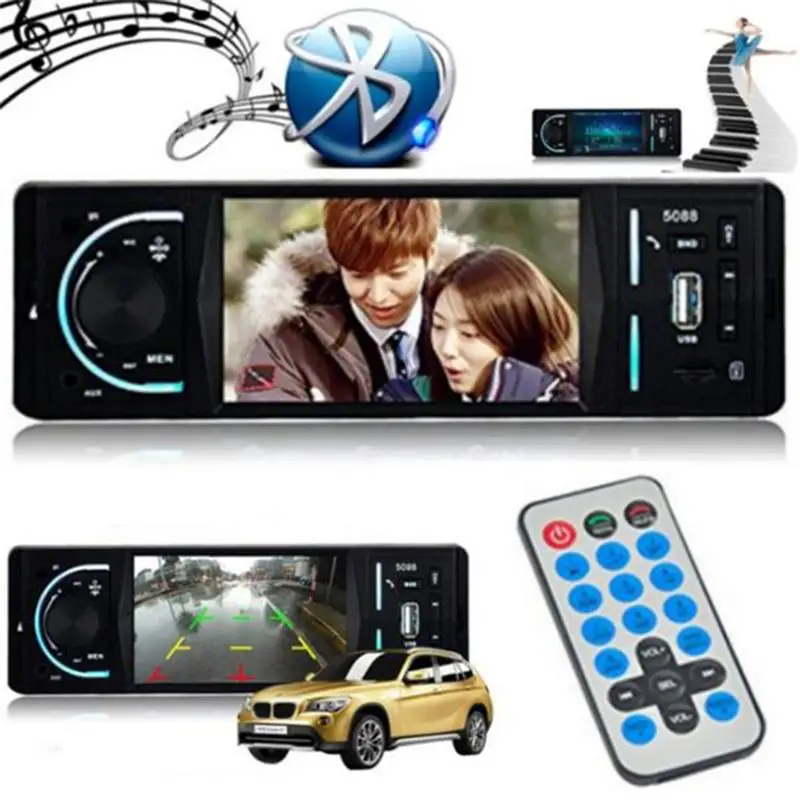 

4 Inch Car MP4 SD USB Card Radio Player Bluetooth Car Audio Stereo FM Aux Input Receiver Remote Control Hand-free Calling