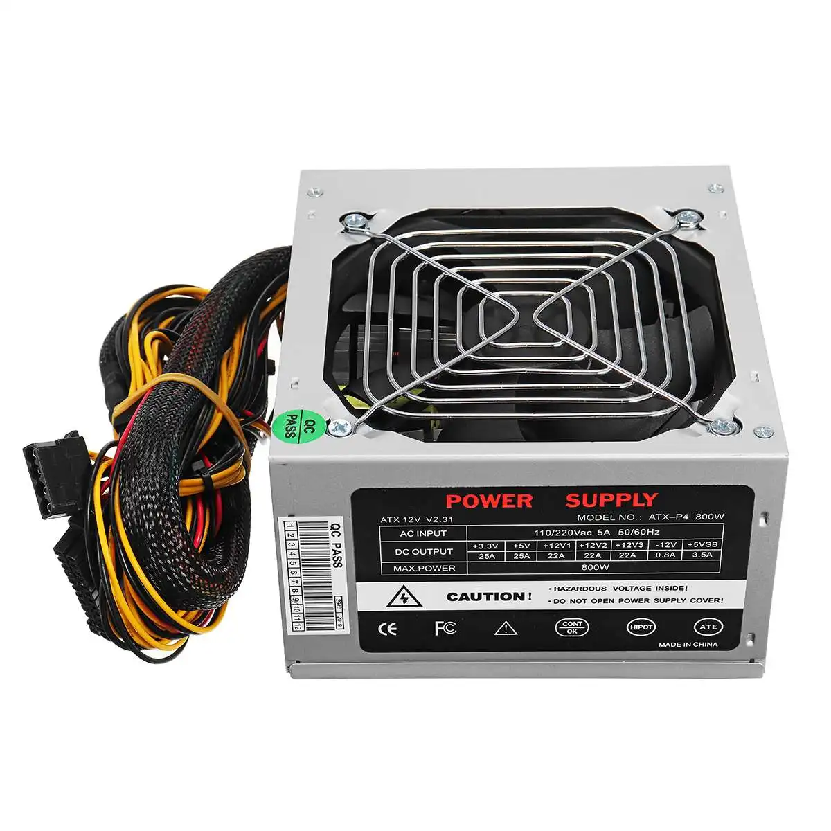 Макс 800W Питание PSU PFC бесшумный вентилятор блок питания ATX 24-контактный 12V компьютер SATA консоль для ПК-игр с поддержкой Windows Питание для Intel AMD компьютер