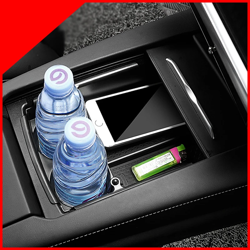 

Car central armrest box Interior Accessories Stowing Tidying Center Console Organizer Black For Tesla Model S Model X