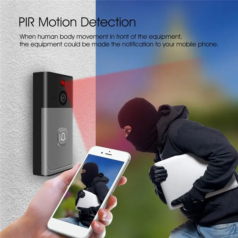 

WIFI Intelligent Visual Doorbell Wireless Intercom Doorbell Remote Monitoring Electronic Doorbell Night View Smart Ring