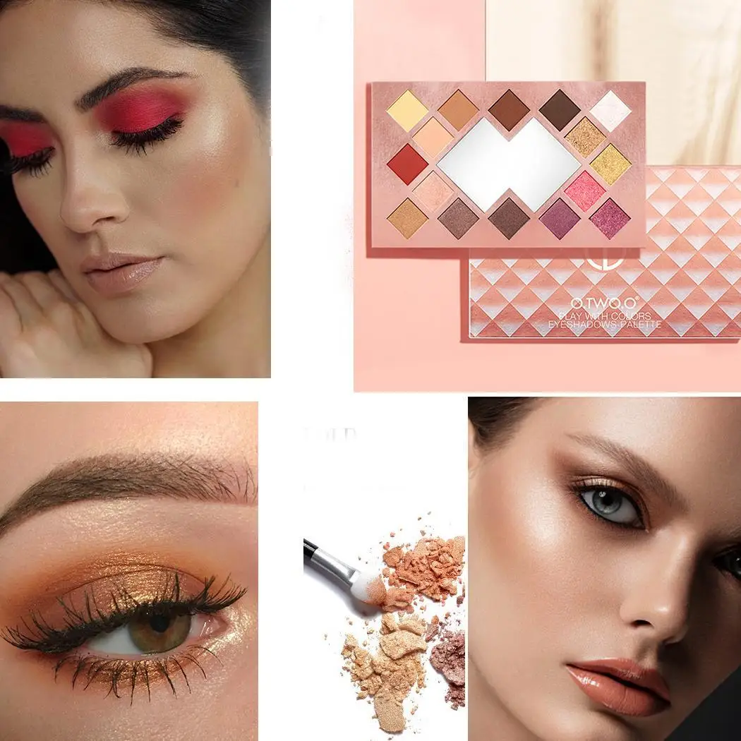 1 шт. палитра теней для век Косметика с бриллиантовым блеском Metallic16Colors