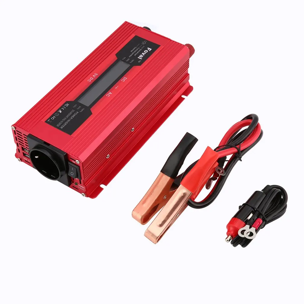 

2000W Power Inverter Converter DC 12V to AC 100-240V Car Charger with 4.2A 2 USB Ports Car Power Adapter