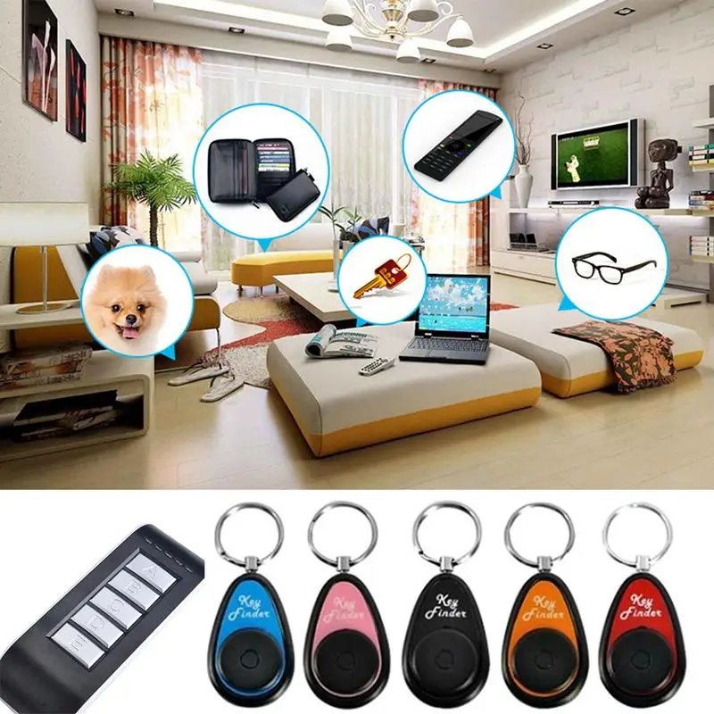 

TS-830 Wifi Key Finder Remote Control Transmitter Beep Anti - Lost Device Searcher Life Good Helper One For Five Wireless Finder