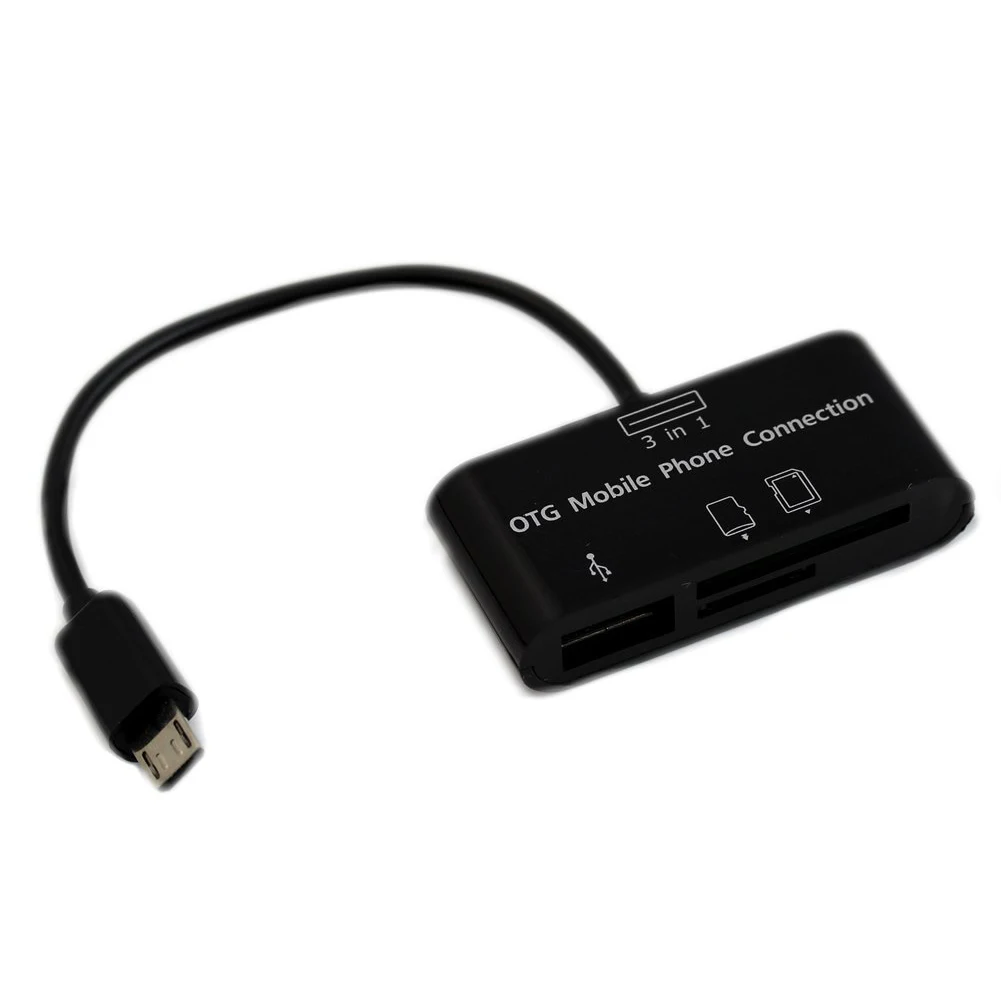 Комплект подключения USB концентратор SD Micro-SD кардридер адаптер для OTG мобильного телефона
