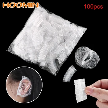Billig HOOMIN 100 Pcs/Set Einweg Ohrenschützer Salon Haar Farbstoff Klar Ohr Abdeckung Transparent Wasserdichte Ohr Schutz Bad Produkte