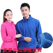 Альпинистская уличная Теплая мужская и женская рубашка с длинным рукавом, утолщенная рубашка из флиса, мужская спортивная рубашка, Свободное пальто