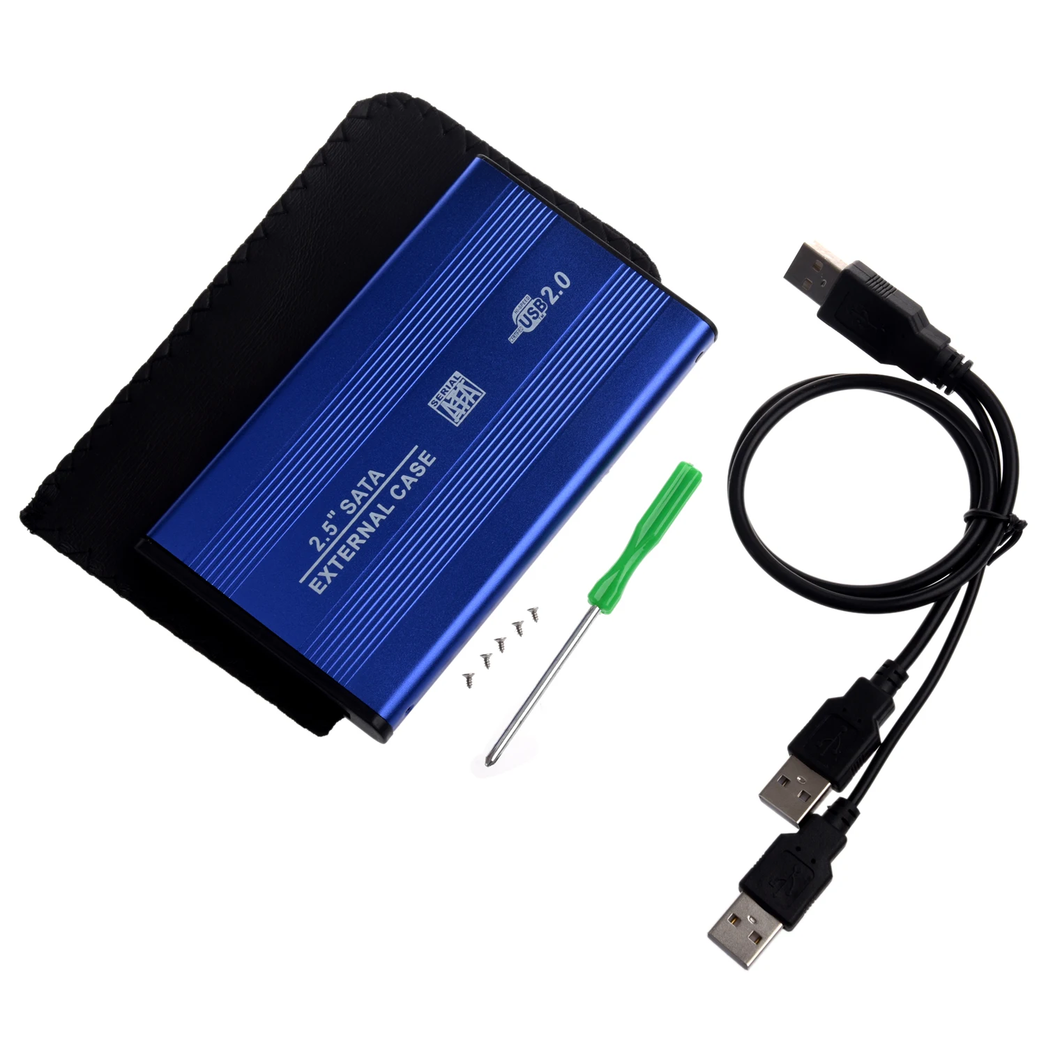 USB 2,0 Внешний 2," IDE HDD корпус чехол синий для ноутбука