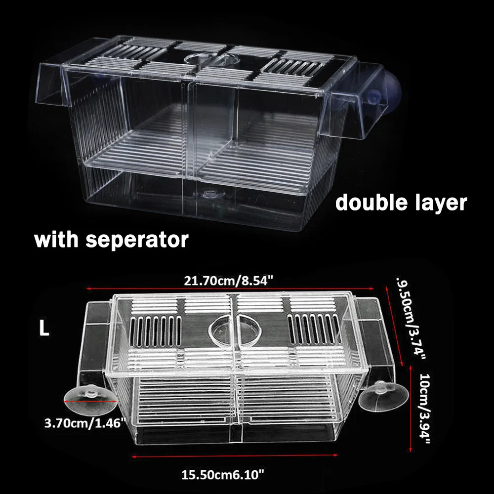 Аквариум двухслойный инкубатор прозрачный разведение ловушка коробка инкубатория Гуппи Бетта аквариум аксессуары поставки