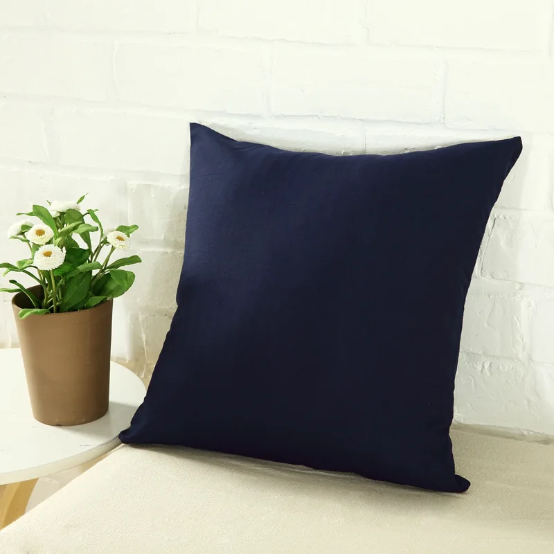 

YWZN Candy Color Cushion Cover Simple Solid Color Throw Pillow Case Black and White Decorative Pillowcase Car Cushion Cover