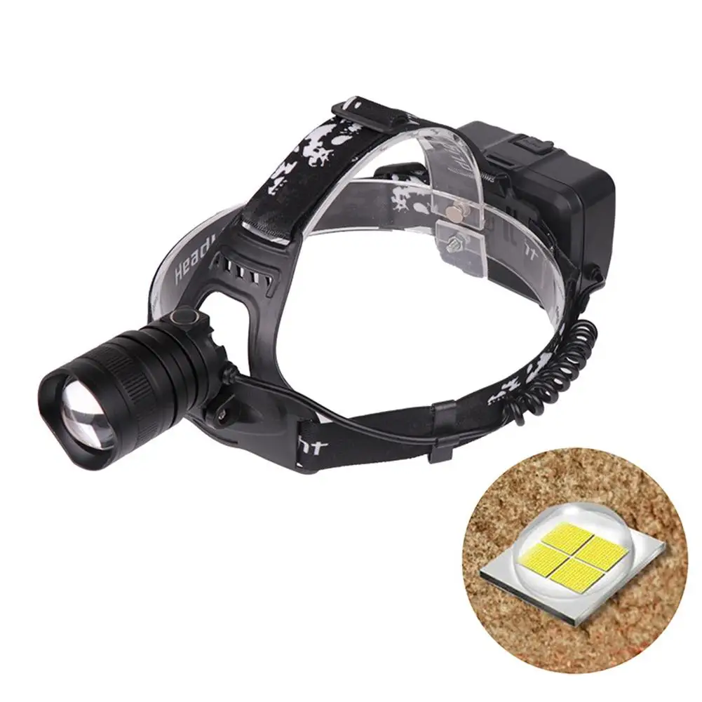 

LED Headlight 40000Lum Led 40 W Chip XHP50 Zoom Head Lamp Flashlight Torch Lantern Head Light for Camping Fishing