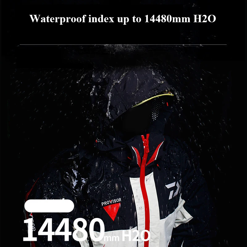 1 комплект Daiwa DR-1508 Мужская водонепроницаемая непромокаемая одежда с капюшоном куртка зимний комплект одежды для рыбалки дышащий с длинным рукавом Одежда для рыбалки