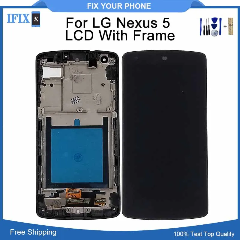 

4.95 inch for LG Nexus 5 D820 D821 with Frame LCD Display Touch Screen Digitizer Assembly Replacement Screen No Dead Pixcel