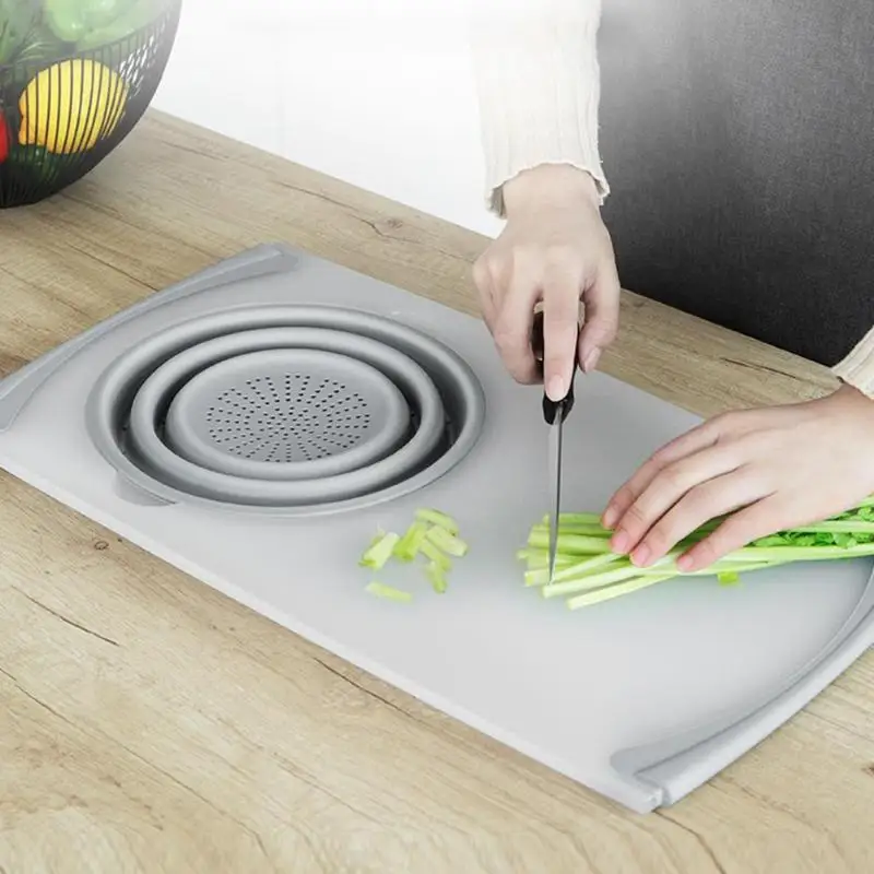 

3 in 1 Multi-function Chopping Board Multi-function Sink Drain Basket Cutting Board Filter Chopping Block